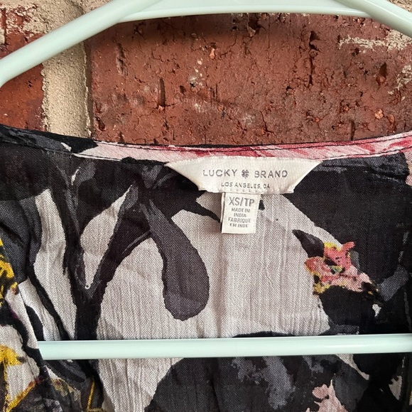 Lucky Brand Abstract Floral Midi Wrap Dress Size XS - Picture 7 of 11